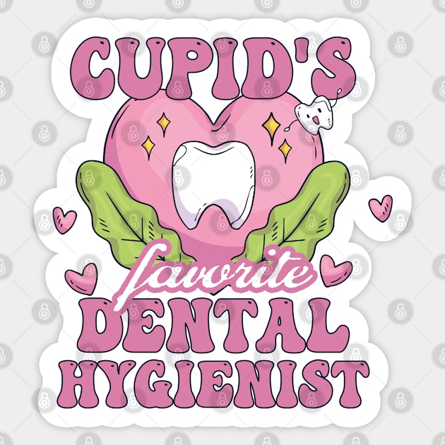 Cupid's Favorite Dental Hygienist Sticker by Exosia store